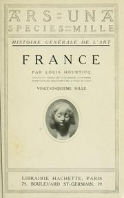 Cover of: France by Louis Hourticq