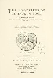 Cover of: The footsteps of St. Paul in Rome by S. Russell Forbes, S. Russell Forbes