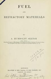 Cover of: Fuel and refractory materials.