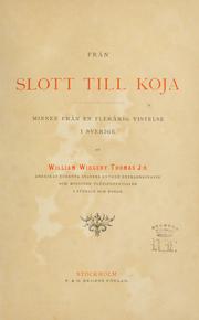 Från slot til koja by Thomas, William Widgery