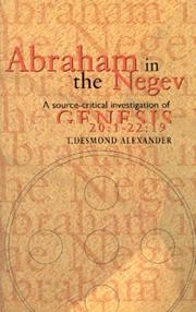 Cover of: Abraham in the Negev: by T. Desmond Alexander