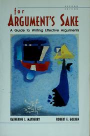 Cover of: For argument's sake by Katherine J. Mayberry