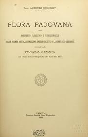 Cover of: Flora padovana by Augusto Béguinot