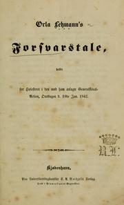 Cover of: Forsvarstale