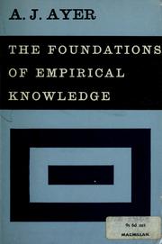 Cover of: The foundations of empirical knowledge