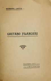 Cover of: Gaetano Filangieri.