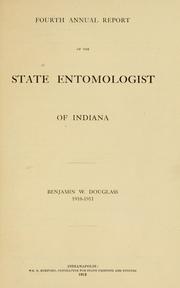 Cover of: Fourth annual report of the State entomologist of Indiana