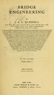 Cover of: Bridge engineering. by J. A. L. Waddell