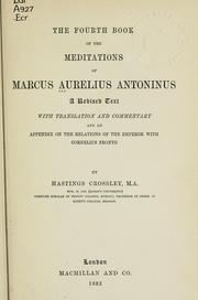 Cover of: The fourth book of the Meditations of Marcus Aurelius Antoninus