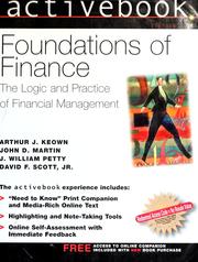 Cover of: Foundations of finance: the logic and practice of financial management : activebook version 2.0