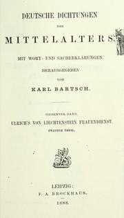 Cover of: Frauendienst. by Ulrich Liechtenstein