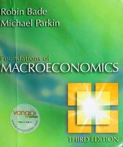 Cover of: Foundations of macroeconomics by Robin Bade