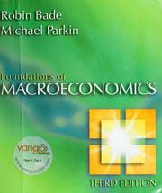 Cover of: Foundations of macroeconomics