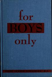 Cover of: For Boys Only by Frank Howard Richardson