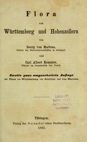 Cover of: Flora von Württemberg und Hohenzollern by Georg von Martens