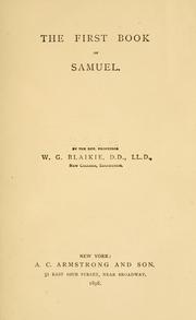 Cover of: First Book of Samuel