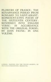 Cover of: Flowers of France by Payne, John