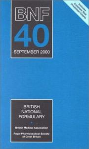 Cover of: Bnf 40: September 2000 (British National Formulary)
