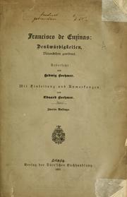 Cover of: Francisco de Enzinas: Denkwürdigkeiten, Melanchthon gewidmet. by Enzinas, Francisco de