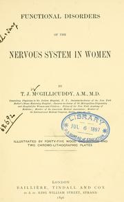 Cover of: Functional disorders of the nervous system in women