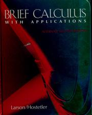 Cover of: Brief calculus with applications by Ron Larson