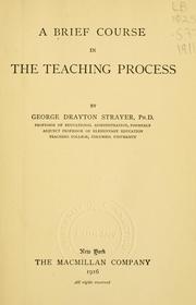 Cover of: brief course in the teaching process