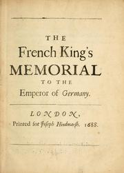 Cover of: The French king's memorial to the emperor of Germany.