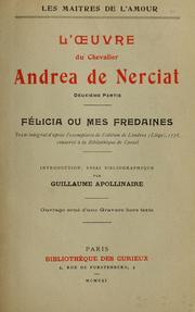 Cover of: Félicia: ou, Mes fredaines