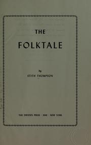 Cover of: The folktale. by Stith Thompson