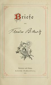 Cover of: Briefe. by Theodor Billroth