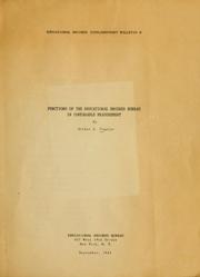 Cover of: Functions of the Educational records bureau in comparable measurements by Arthur E. Traxler