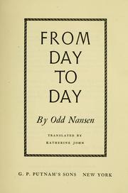 Cover of: From day to day by Odd Nansen