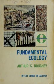 Cover of: Fundamental ecology by Arthur S. Boughey