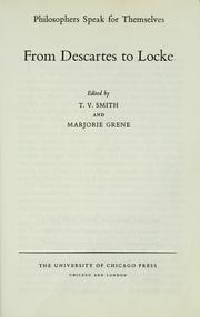 Cover of: From Descartes to Locke by Marjorie Grene, Thomas Vernor Smith