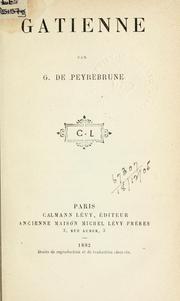 Cover of: Gatienne by Mathilde Georgina Élisabeth de Peyrebrune