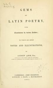 Cover of: Gems of Latin poetry