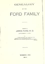 Cover of: Genealogy of the Ford family