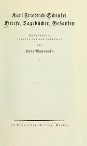 Cover of: Briefe, Tagebücher, Gedanken