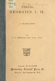 Cover of: Georgics, I., II. by Publius Vergilius Maro