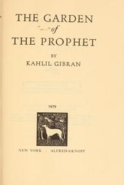 Cover of: The garden of the prophet