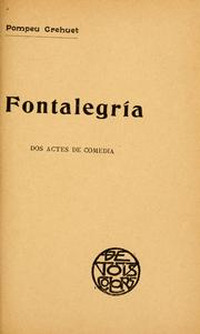 Cover of: Fontalegría by Pompeu Crehuet i Pardas, Pompeu Crehuet i Pardas