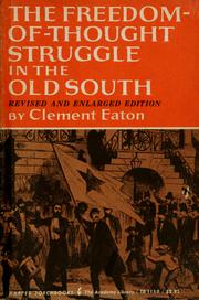 Cover of: The freedom-of-thought struggle in the Old South