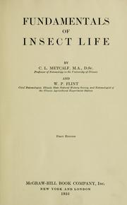 Cover of: Fundamentals of insect life