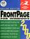 Cover of: Frontpage 2000 for Windows