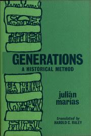 El método histórico de las generaciones by Julián Marías