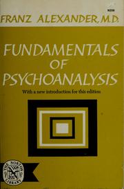 Cover of: Fundamentals of psychoanalysis