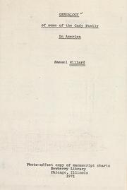 Cover of: Genealogy of some of the Cady family in America ... by Samuel Willard