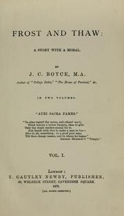 Cover of: Frost and thaw by J. C. Boyce