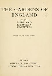 Cover of: gardens of England in the midland & eastern counties.