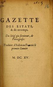 Cover of: Gazette Des Estats by 